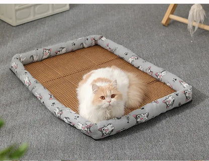 Tapis Rafraichissant Chat En Rotin Respirant Pour toi Mon chat