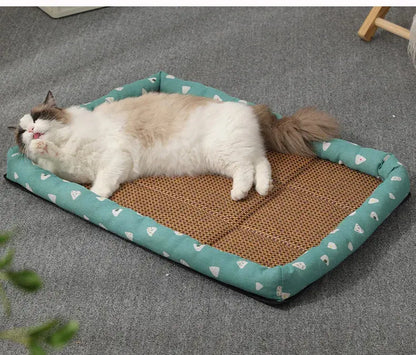 Tapis Rafraichissant Chat En Rotin Respirant Pour toi Mon chat