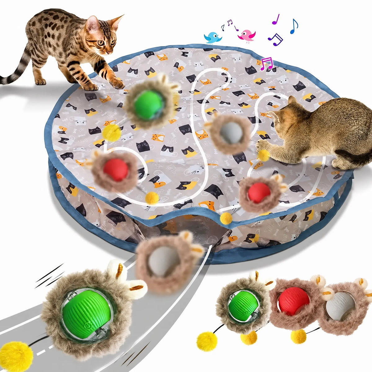 Tapis de Jeu Chat Électronique à Motif Chats Pour toi Mon chat