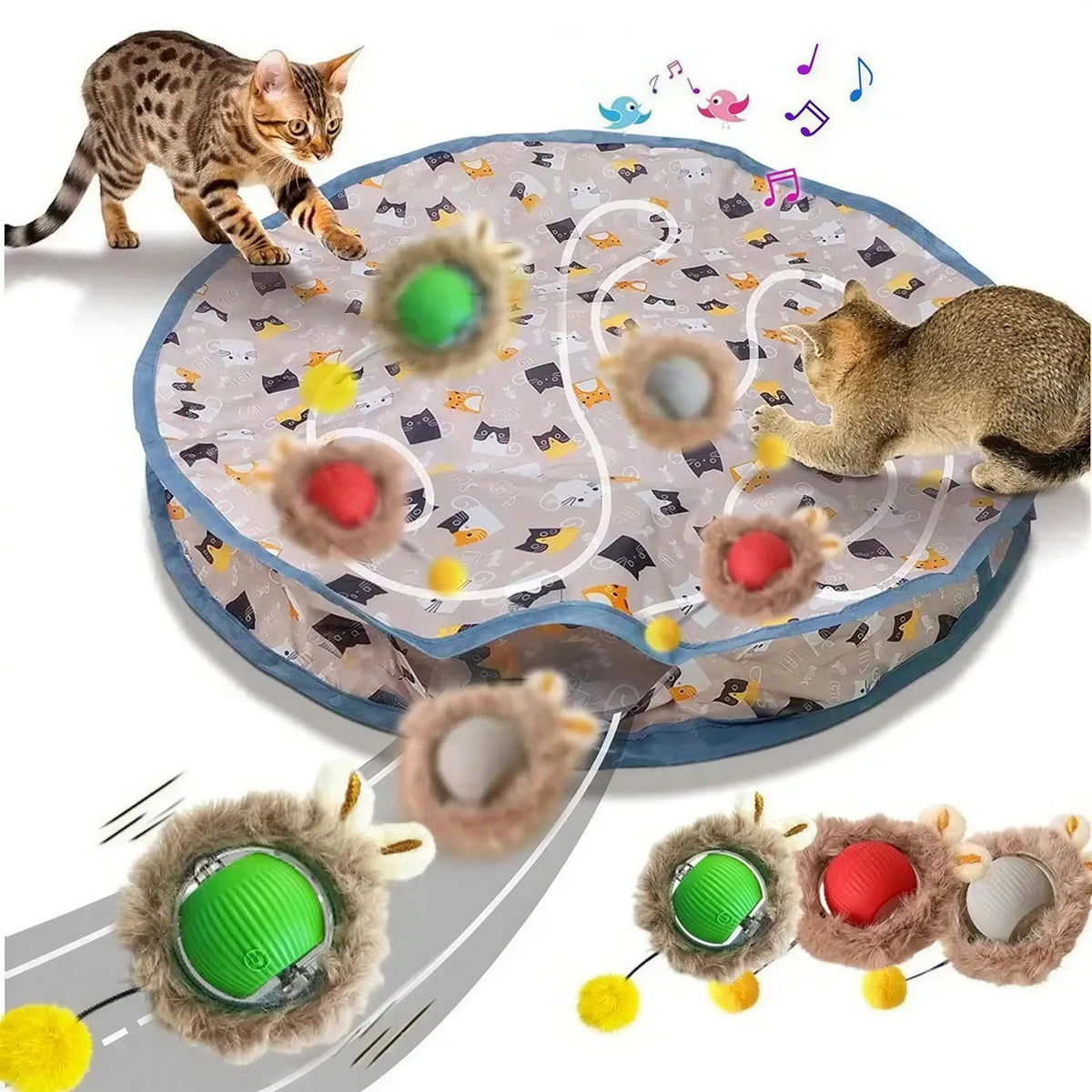 Tapis de Jeu Chat Électronique à Motif Chats Pour toi Mon chat