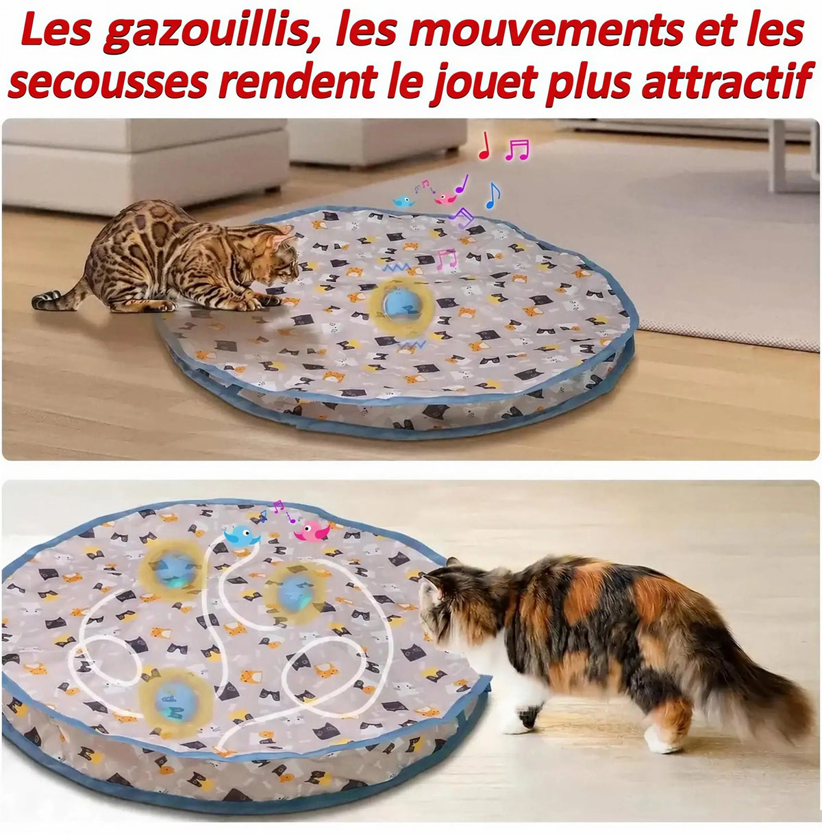 Tapis de Jeu Chat Électronique à Motif Chats Pour toi Mon chat