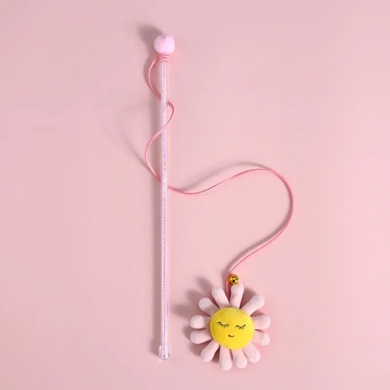 Tige de jeu avec pendentif en peluche et cloche pour chat Pour toi Mon chat