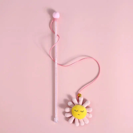 Tige de jeu avec pendentif en peluche et cloche pour chat Pour toi Mon chat