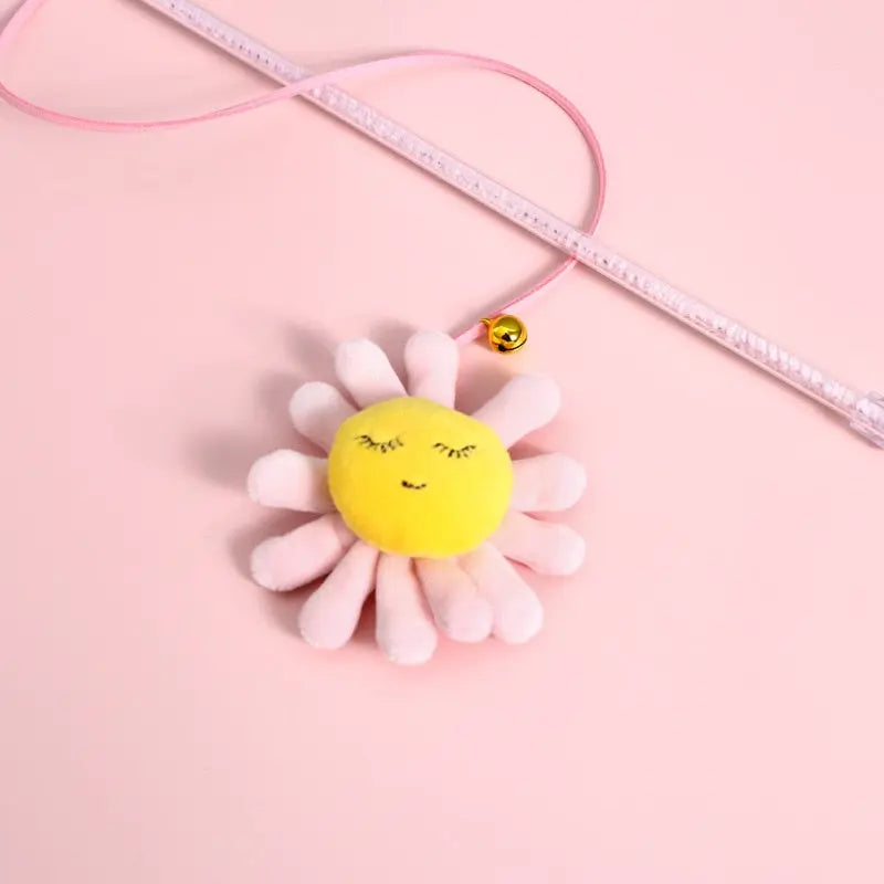 Tige de jeu avec pendentif en peluche et cloche pour chat Pour toi Mon chat