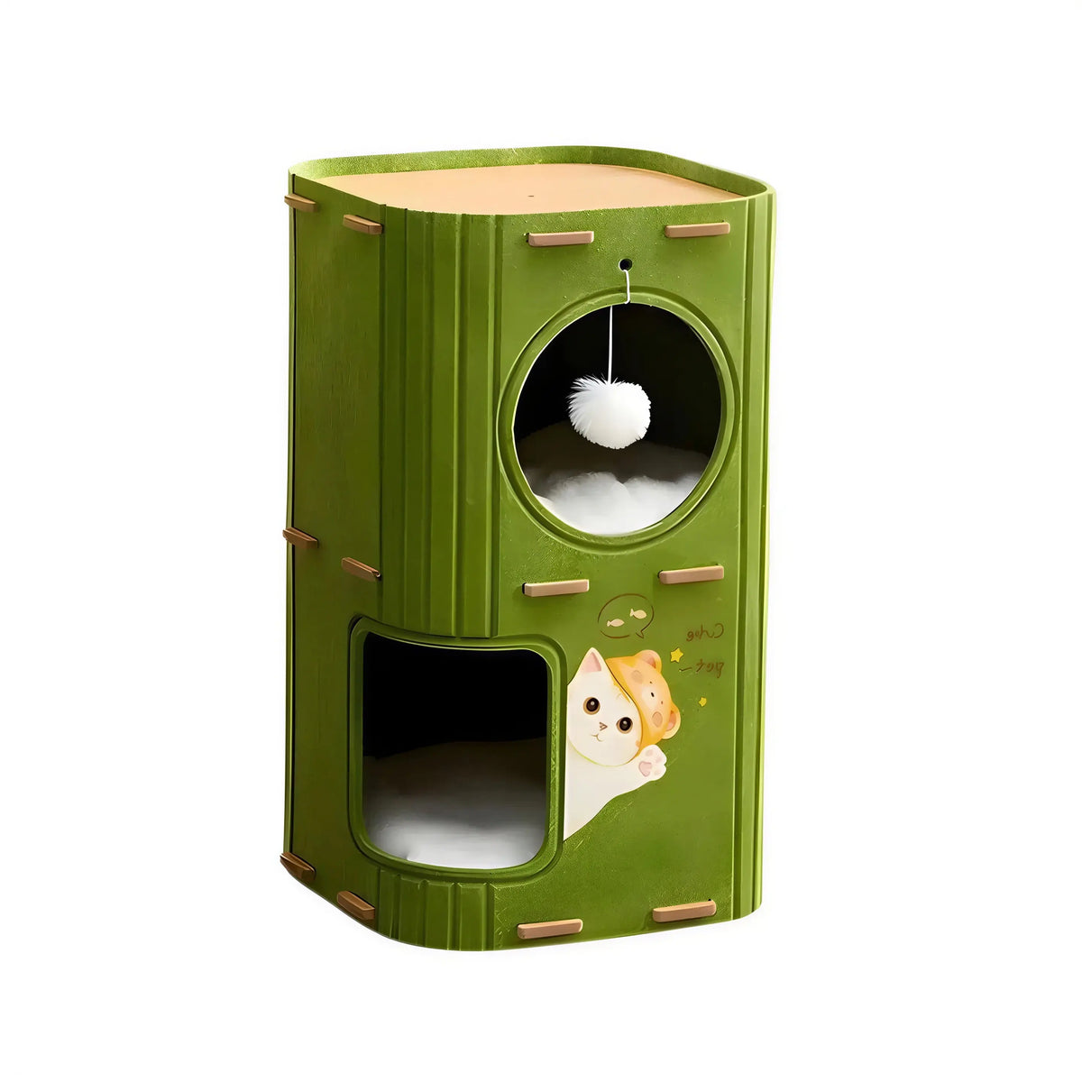 Tour de Cachette pour Chat en Carton Empilable Pour toi Mon chat