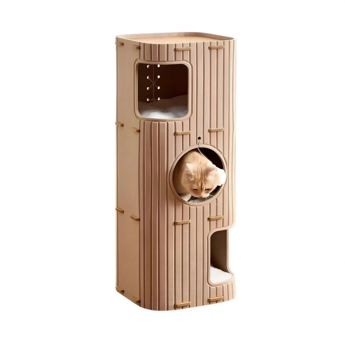 Tour de Cachette pour Chat en Carton Empilable Pour toi Mon chat