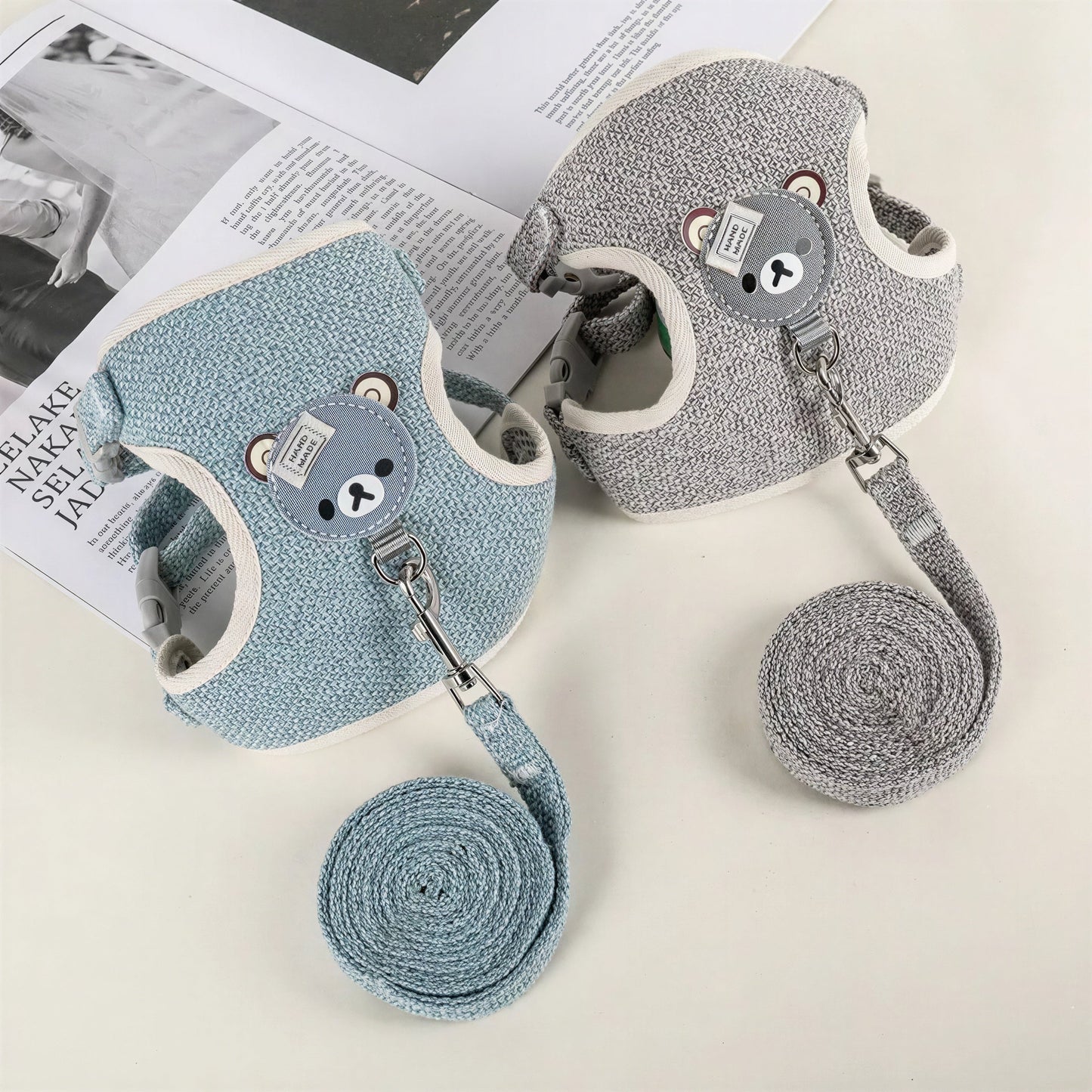 Sangle de poitrine en glaçure avec design d'ourson pour chat Pour toi Mon chat