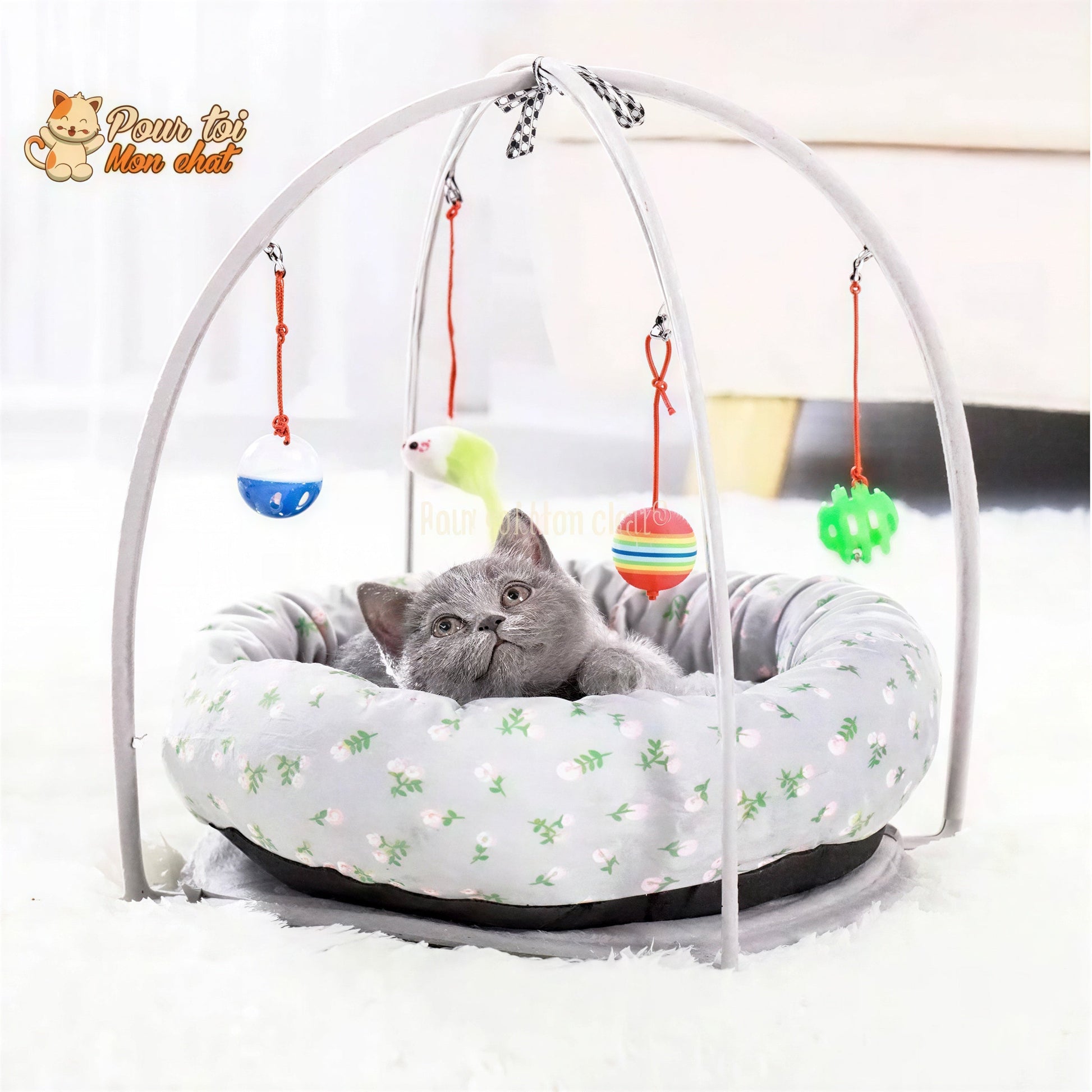 PANIER DE JEU LUDIQUE ET CONFORTABLE POUR CHAT - ARC4CAT™ Pour toi Mon chat