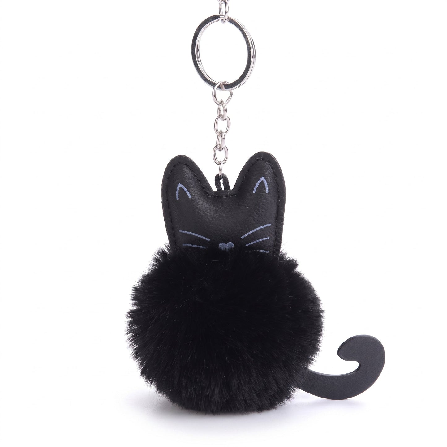 Porte-clés mignon en forme de chat avec boule de fourrure Pour toi Mon chat