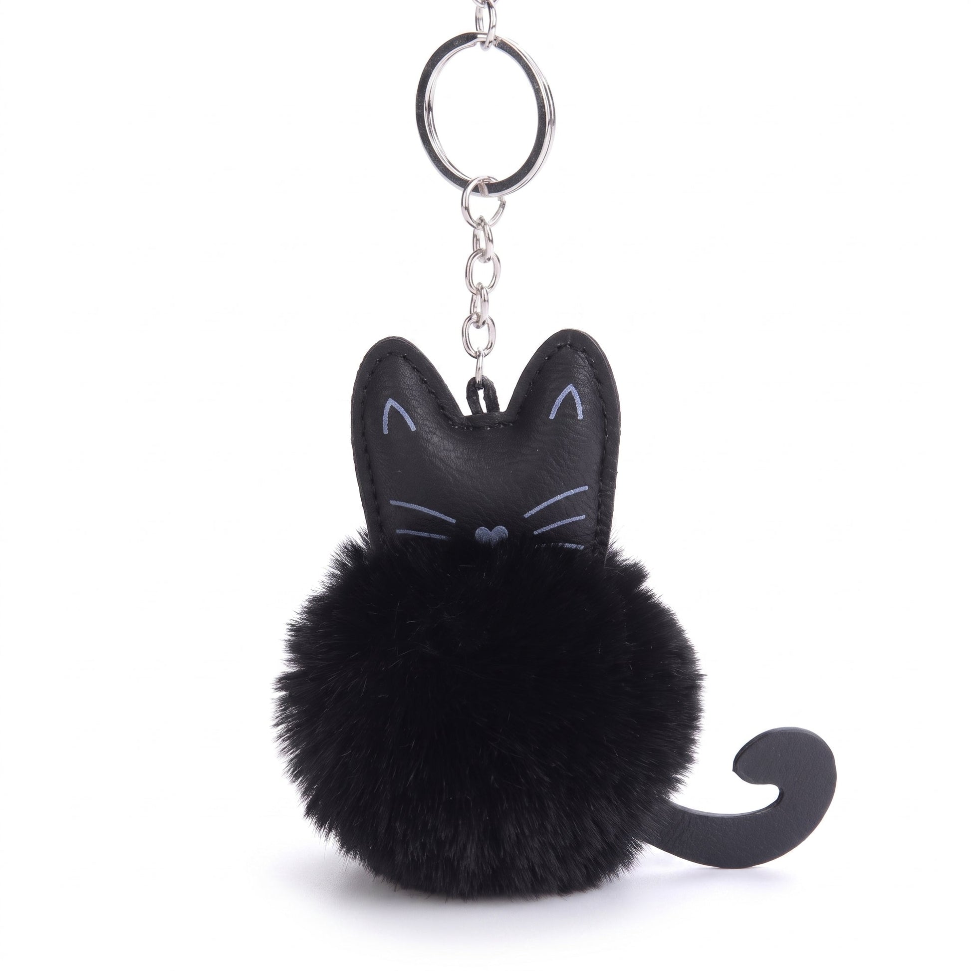 Porte-clés mignon en forme de chat avec boule de fourrure Pour toi Mon chat