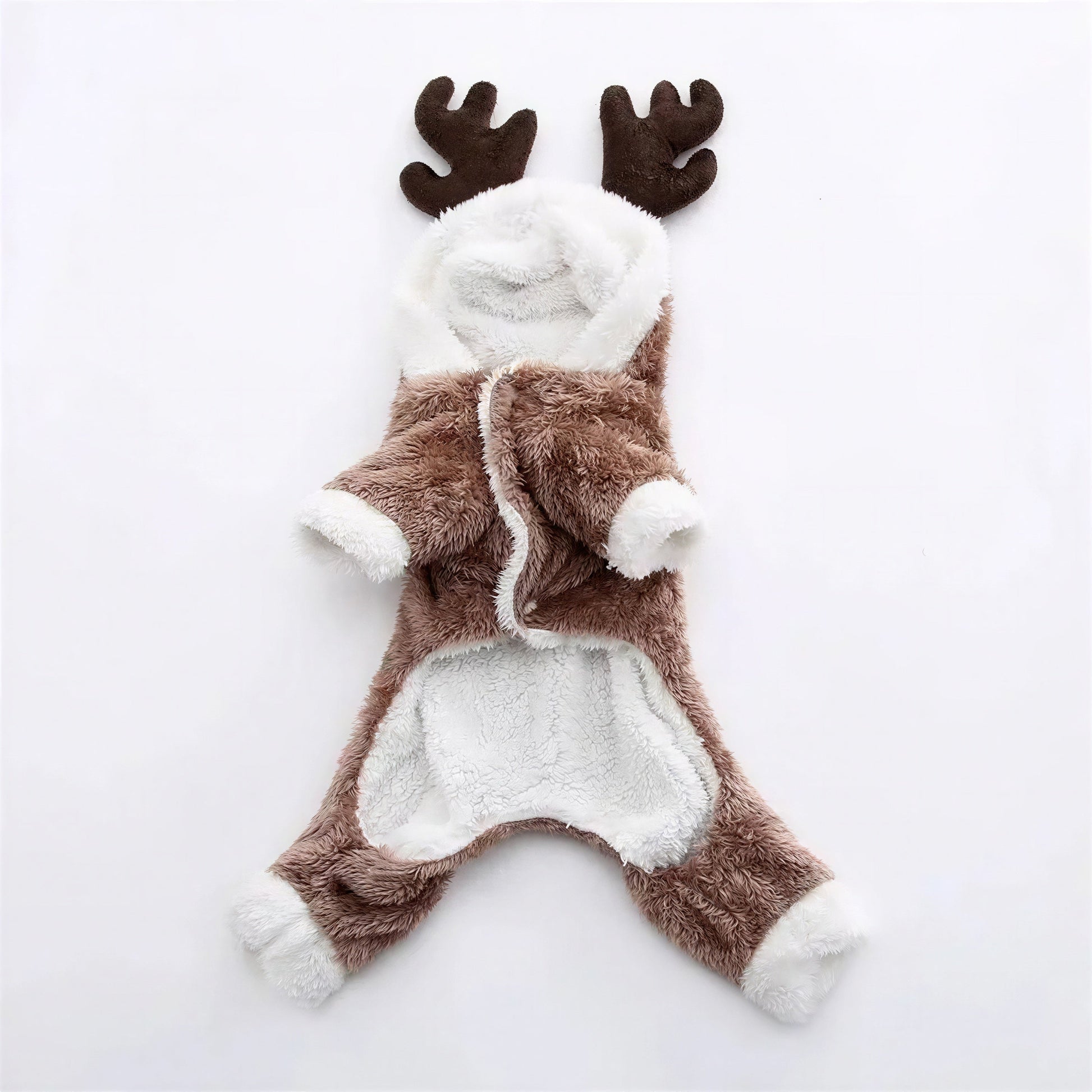 Manteau pour Chat Style Combinaison avec des Cornes de Cerf sur la Capuche Pour toi Mon chat