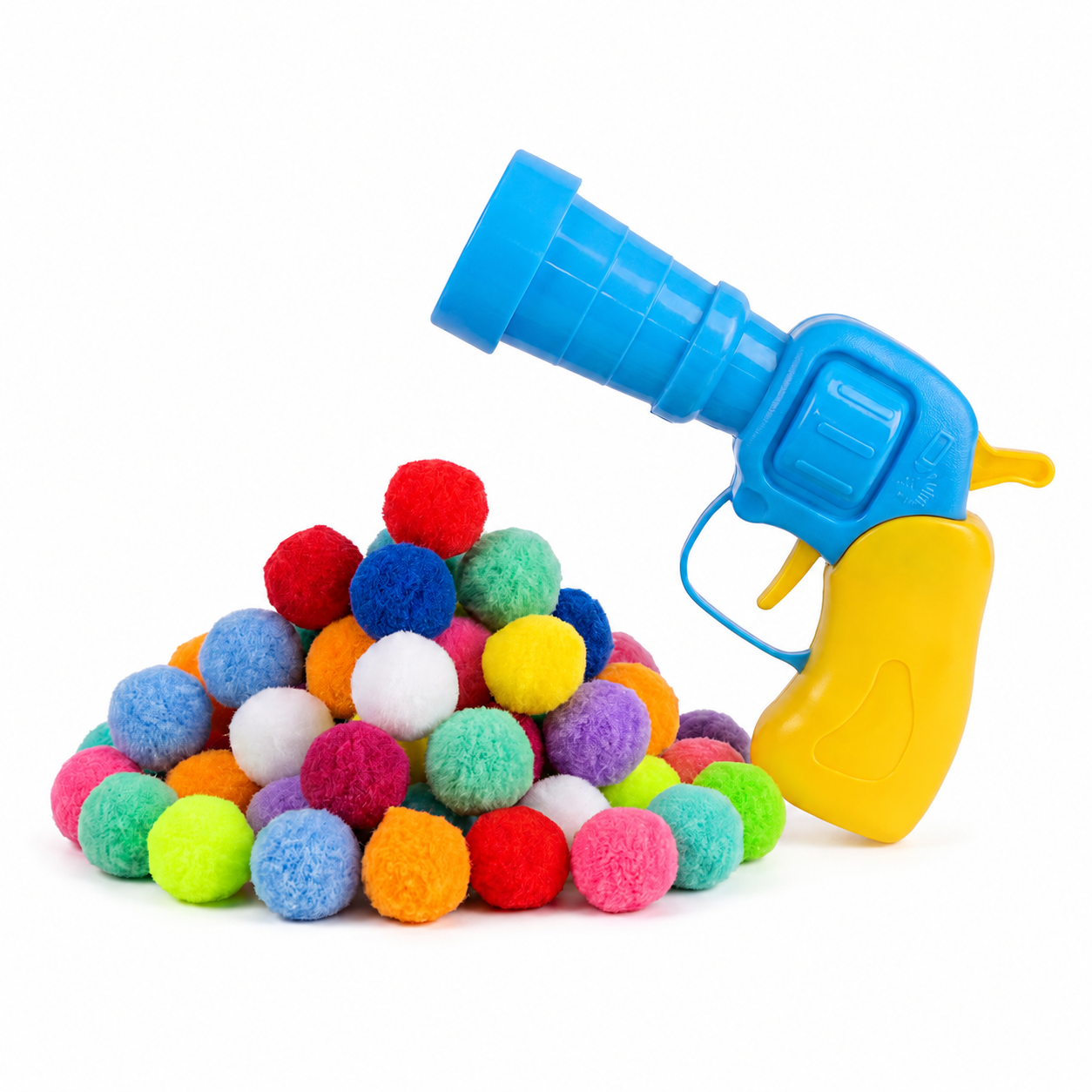 Pistolet en plastique avec cent balles de lancement en peluche pour chat Pour toi Mon chat