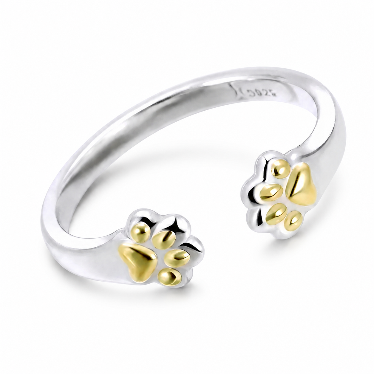 Bague Chat en Forme de Pattes pour Femme Pour toi Mon chat
