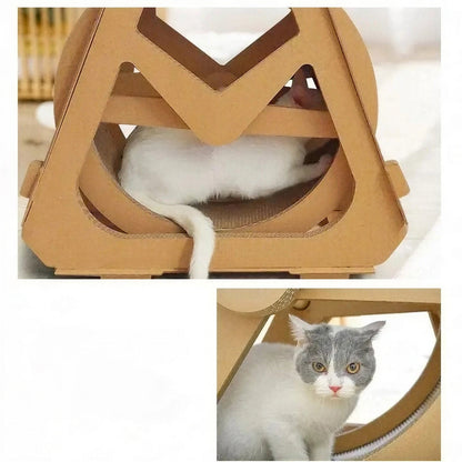Roue pour Chat et Grattoir en Carton Pour toi Mon chat