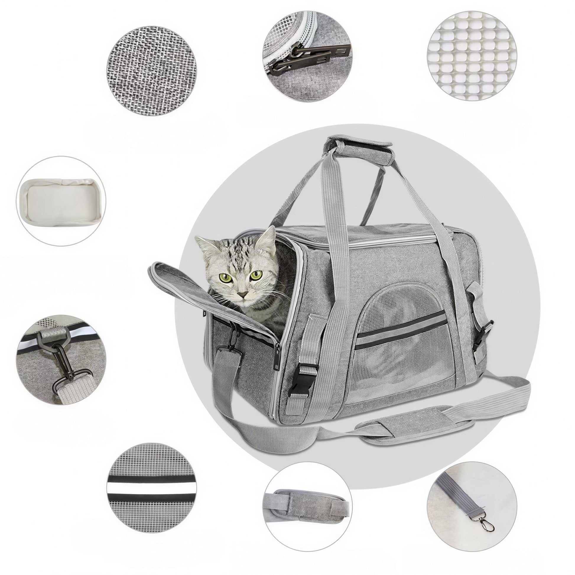 Sac à main à bandoulière pour le transport des chats Pour toi Mon chat