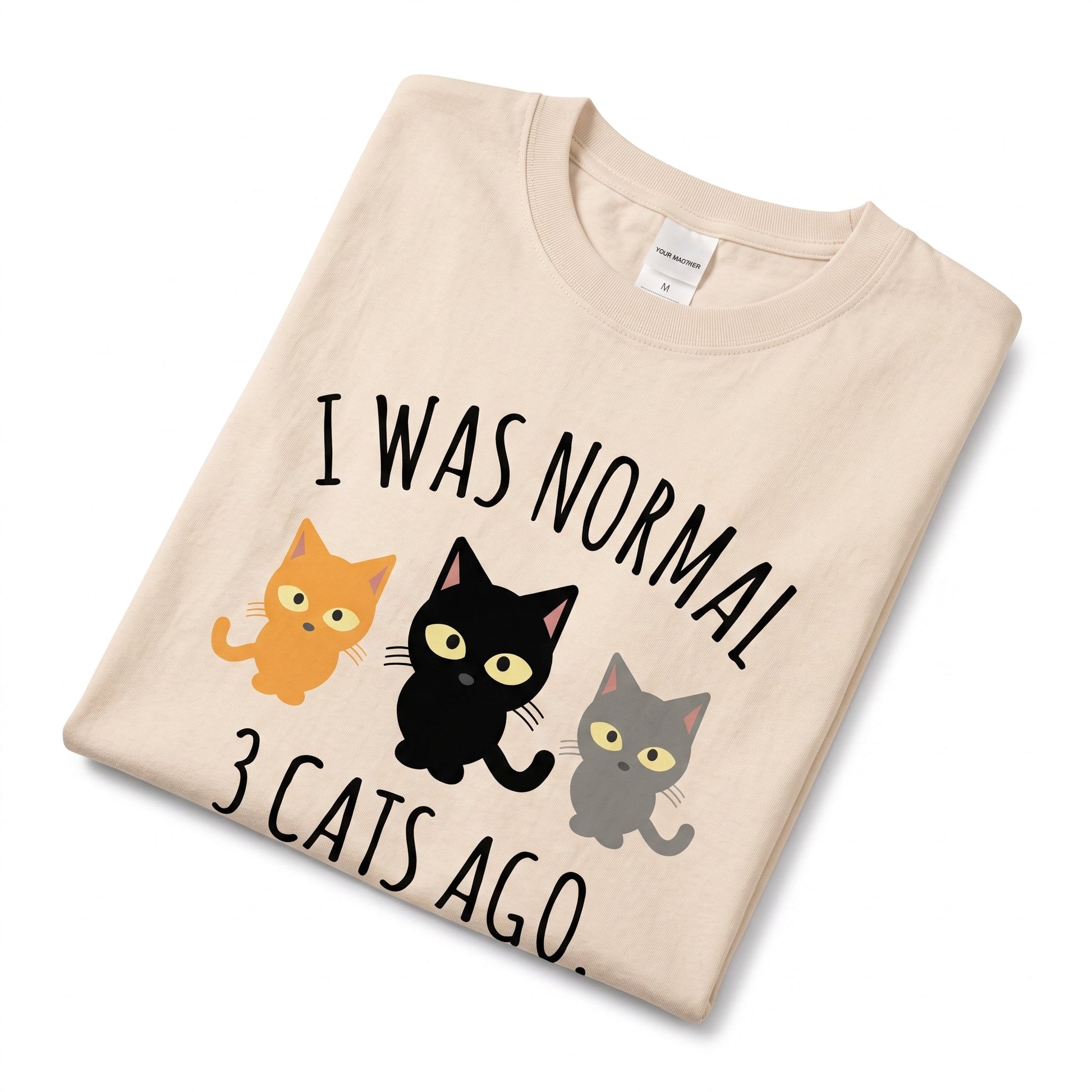 T-shirt drôle imprimé avec trois chats pour femme Pour toi Mon chat