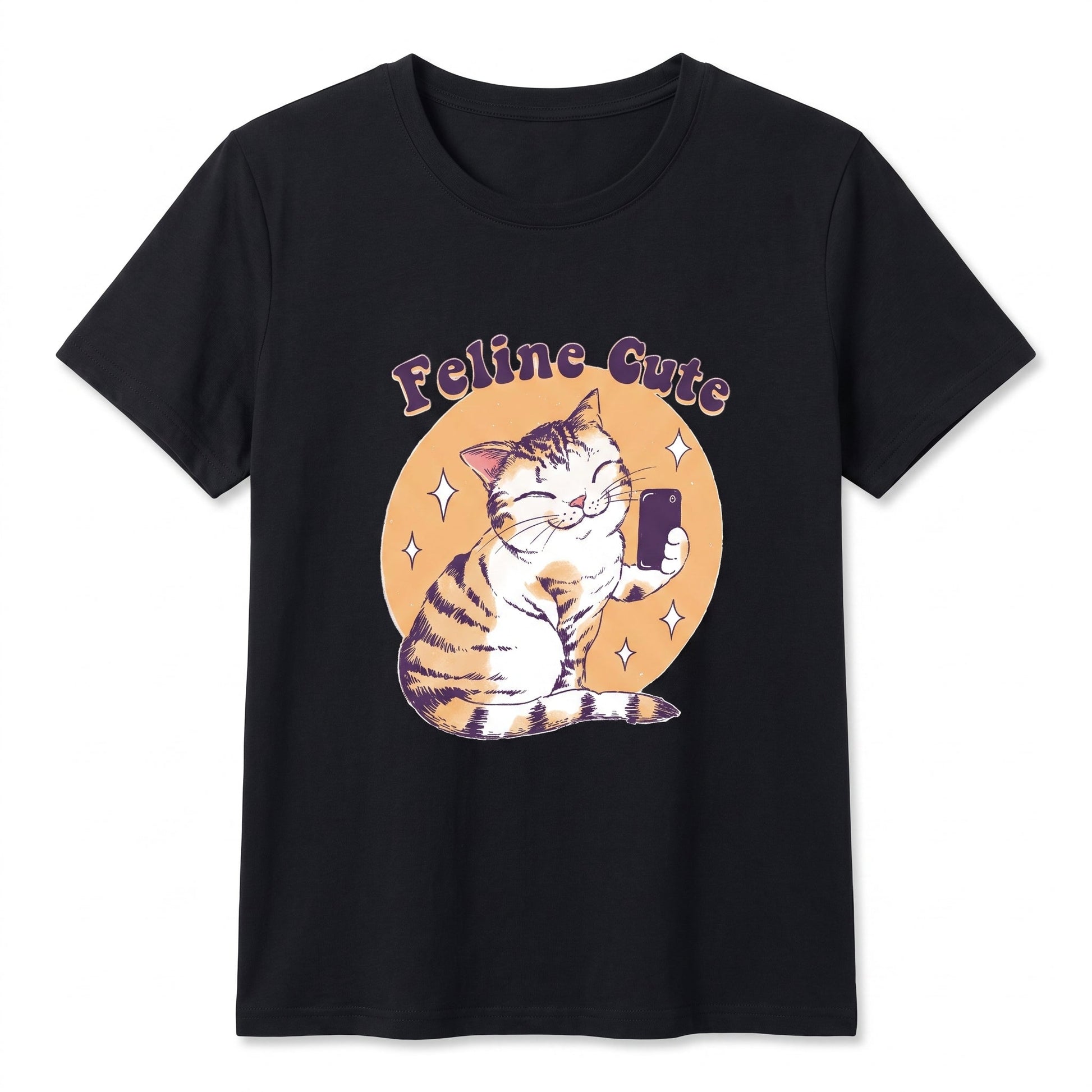 T-shirt décontracté avec imprimé à motif de chat pour femme Pour toi Mon chat
