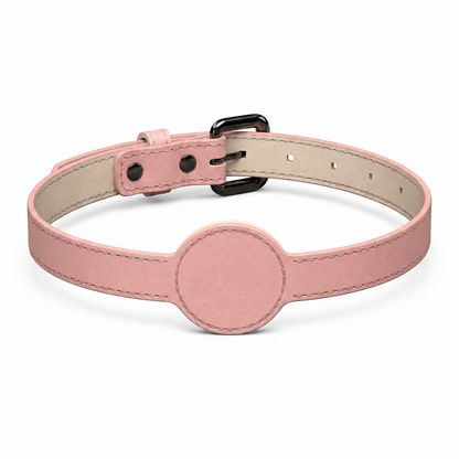 Collier Chat Anti Étranglement avec Emplacement pour Airtag en Silicone et Simili cuir - vue 1