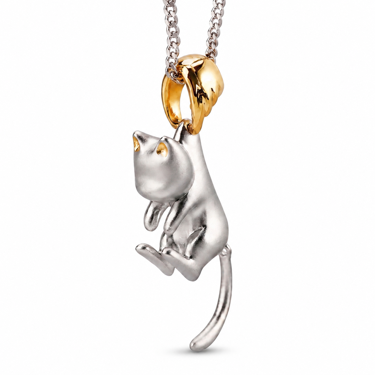 Collier avec pendentif de chat simple pour femme Pour toi Mon chat