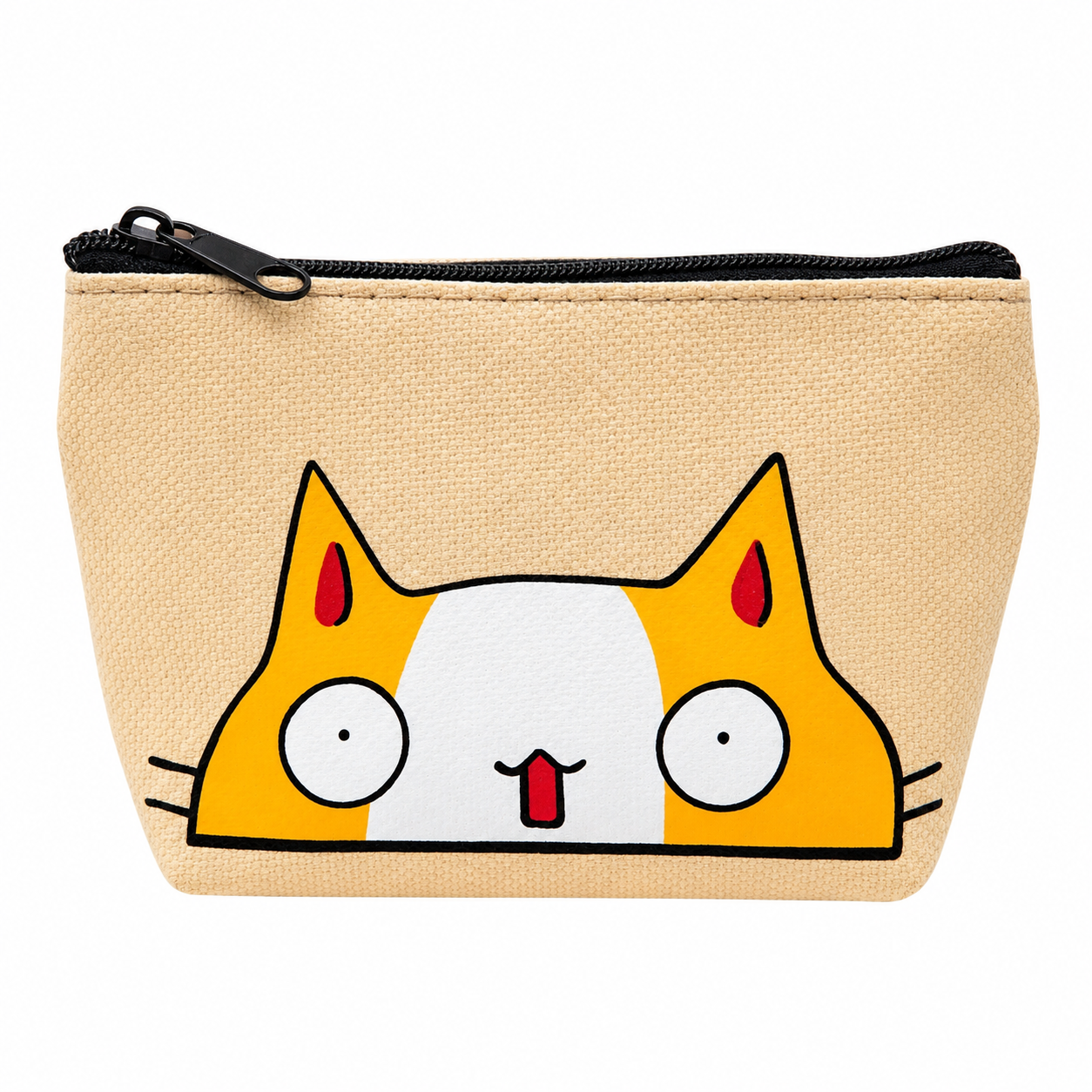 Sac à monnaie en toile de coton avec dessin de chats Pour toi Mon chat