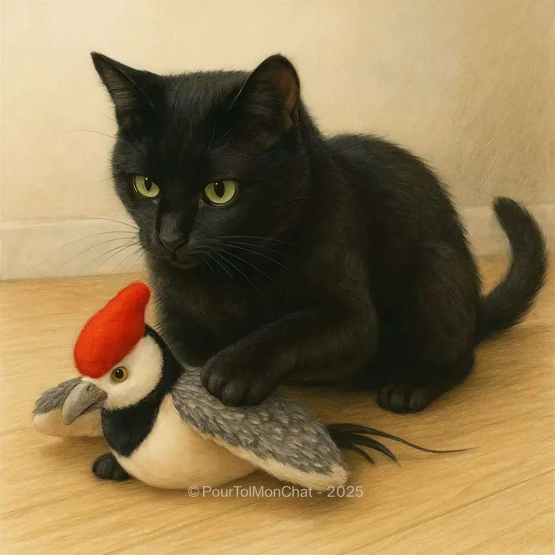 Jouet pour Chat Oiseau Battant des Ailes – Suspendu ou au Sol, Réaliste & Interactif Pour toi Mon chat