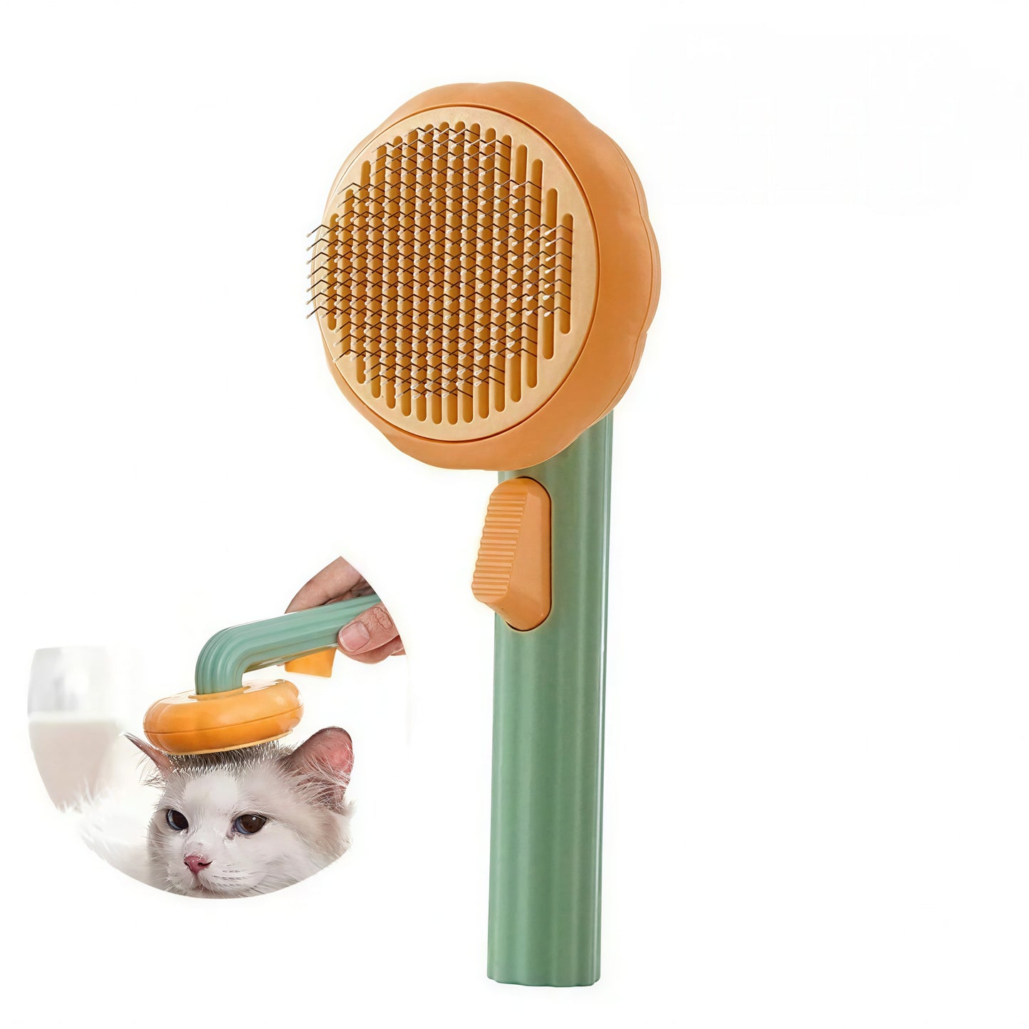 Brosse Chat Poil Long avec Bouton Autonettoyant - vue 3