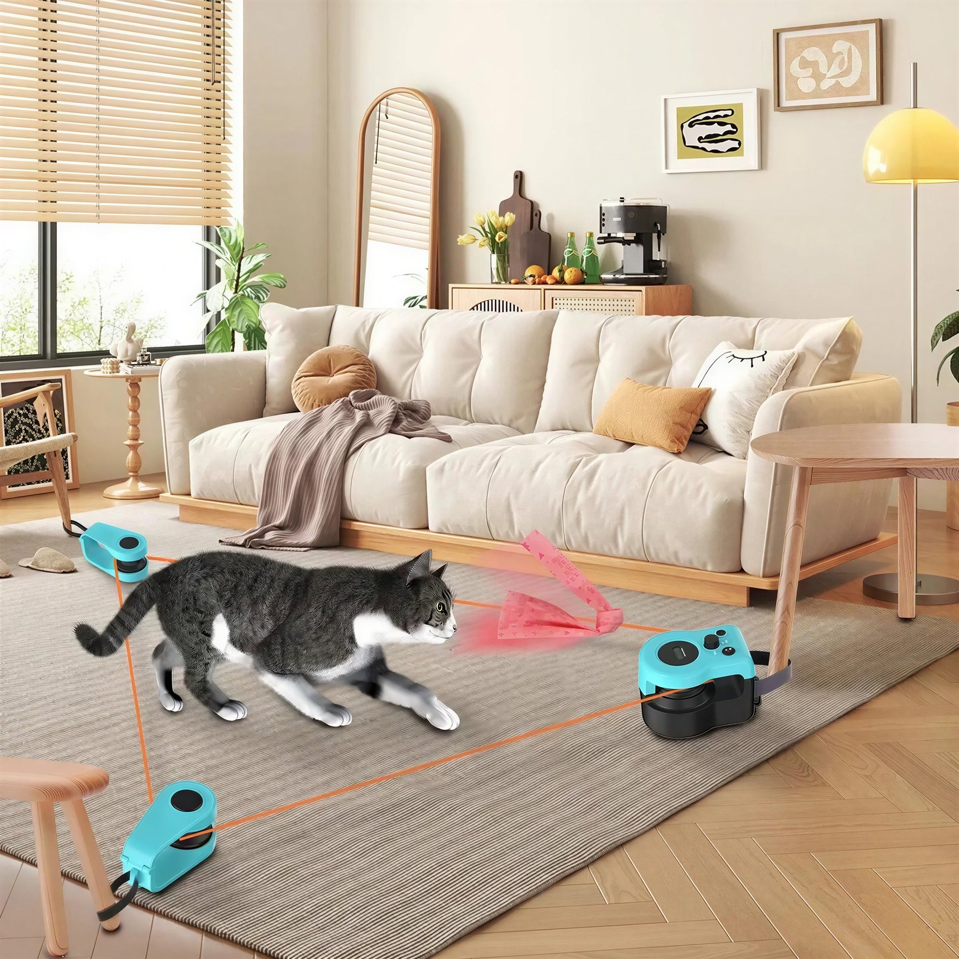Jouet pour Chat Electronique à Ventouse Pour toi Mon chat