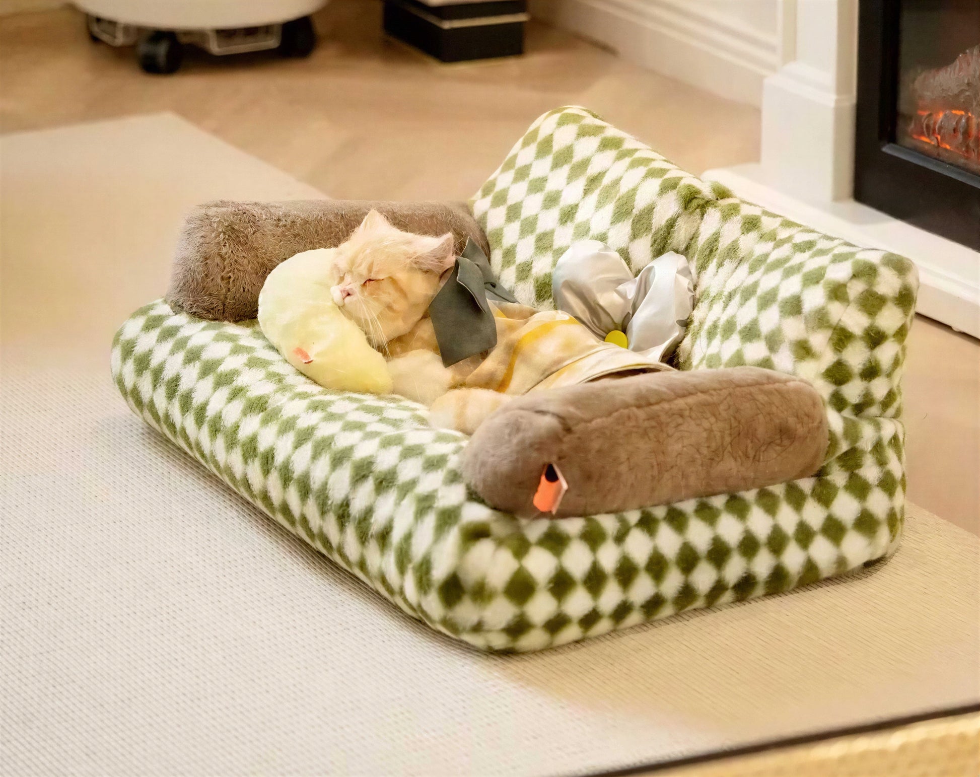 Canapé-lit vintage confortable pour chat Pour toi Mon chat