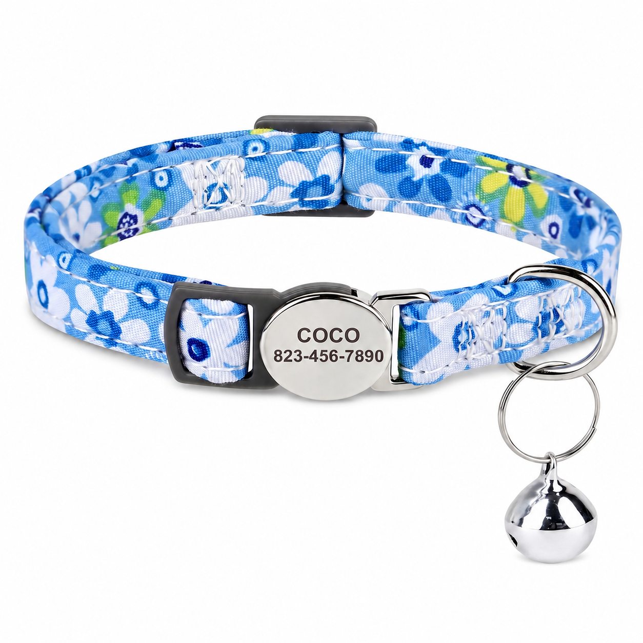 Collier personnalisé en nylon avec clochette pour chat Pour toi Mon chat