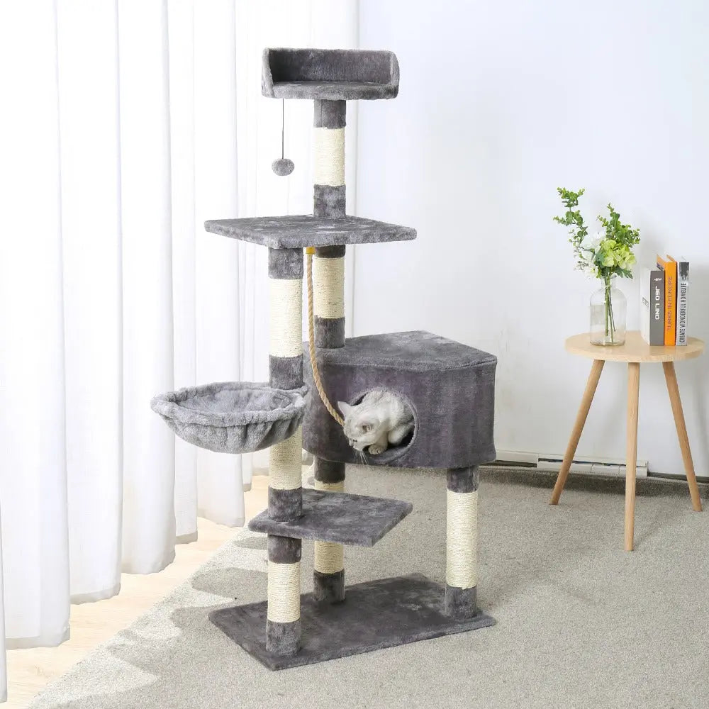 Arbre à chat avec corde et boule Pour toi Mon chat