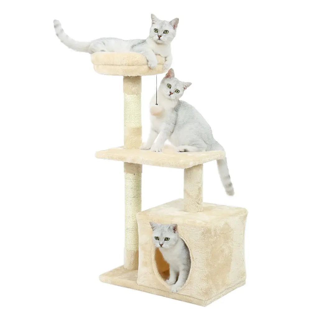 Arbre à chat avec plateforme et boule pendante Pour toi Mon chat