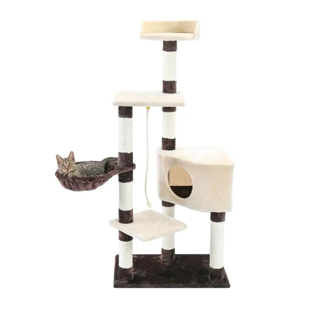 Arbre à chat avec corde et boule Pour toi Mon chat