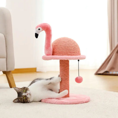 Arbre à chat en forme de flamand rose Pour toi Mon chat