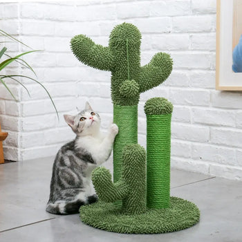 Arbre à chat mignon en forme de cactus avec boule Pour toi Mon chat