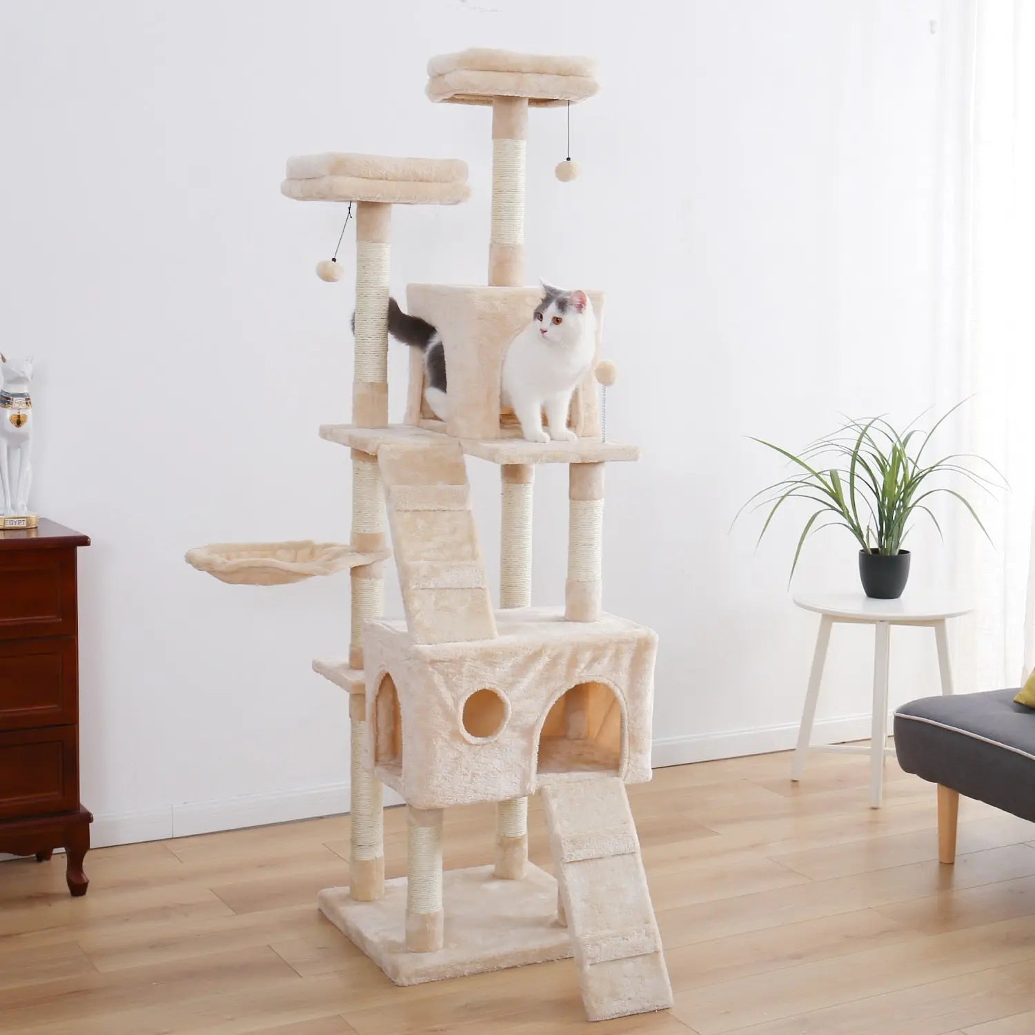 Arbre à chat plusieurs niveaux avec perchoirs confortables Pour toi Mon chat