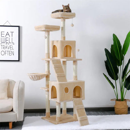 Arbre à chat plusieurs niveaux avec perchoirs confortables Pour toi Mon chat
