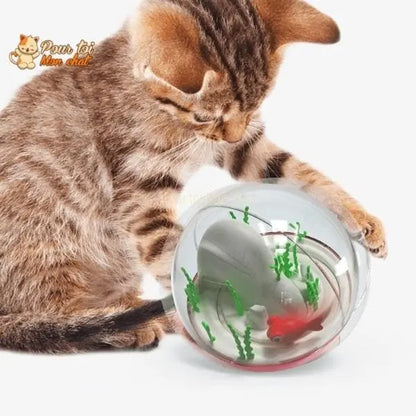 Balle de jeu interactive “aquarium” pour chat - AQUA'CHAT™ - Pour toi Mon chat