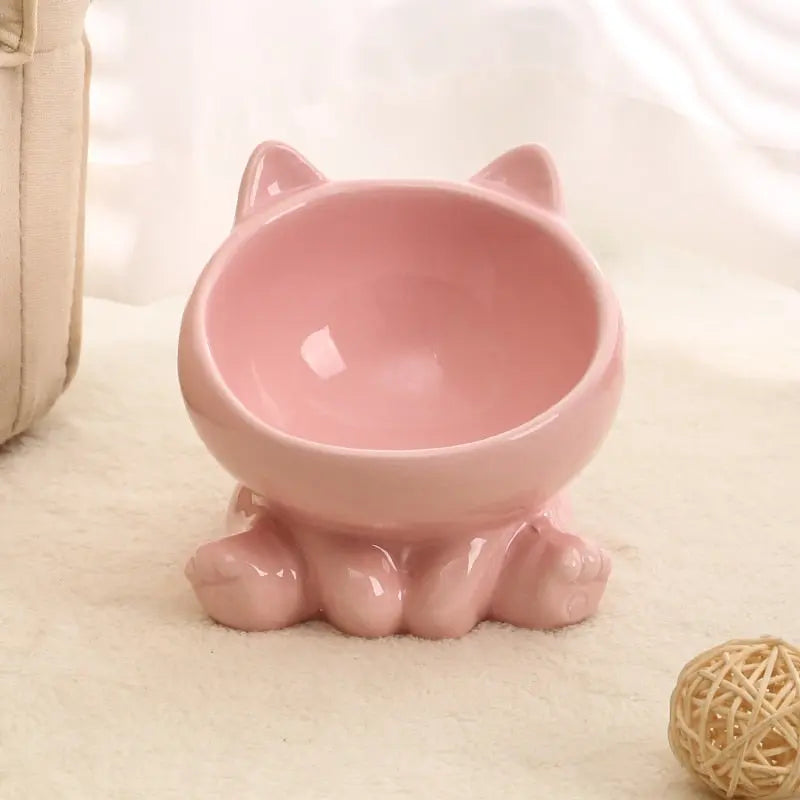 Bol en céramique à pieds hauts pour chat Pour toi Mon chat