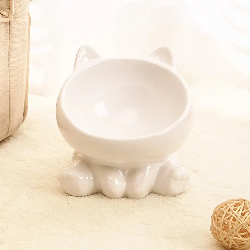 Bol en céramique à pieds hauts pour chat Pour toi Mon chat