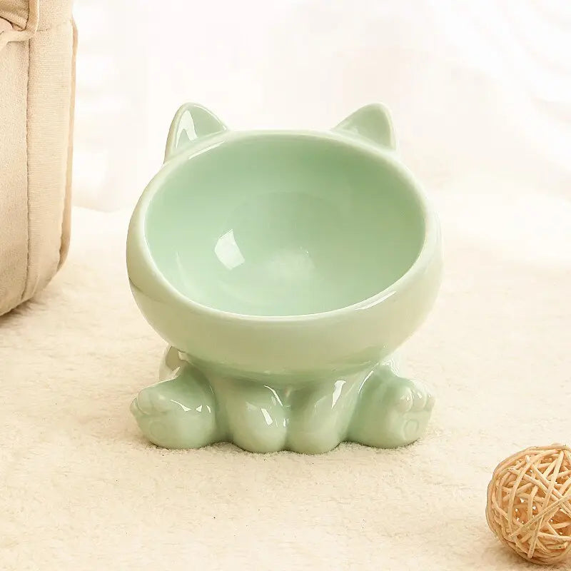 Bol en céramique à pieds hauts pour chat Pour toi Mon chat