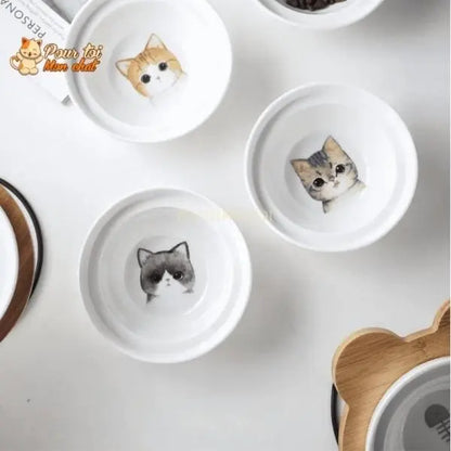 Bols d’alimentation et de boisson en céramique pour chats - MonChatBol™ - Pour toi Mon chat