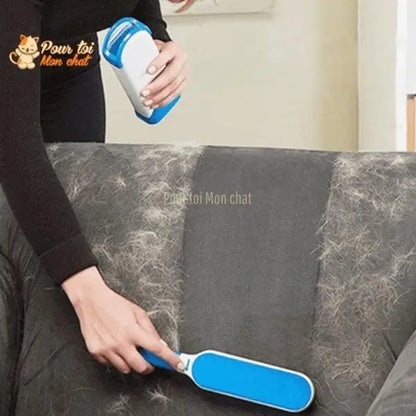 Brosse à poils pour Chat sur Vêtement et Canapé - Chat'Brosse'Tout™ - Pour toi Mon chat