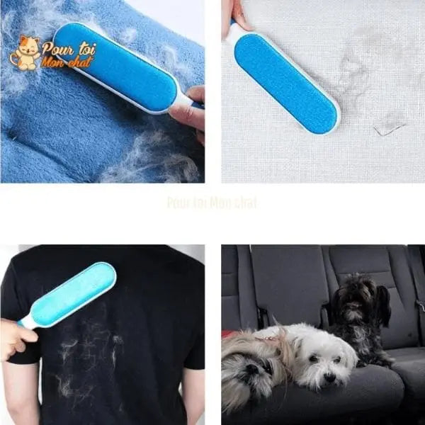 Brosse à poils pour Chat sur Vêtement et Canapé - Chat'Brosse'Tout™ - Pour toi Mon chat