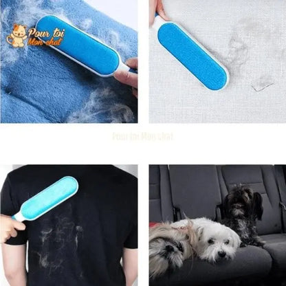 Brosse à poils pour Chat sur Vêtement et Canapé - Chat'Brosse'Tout™ - Pour toi Mon chat