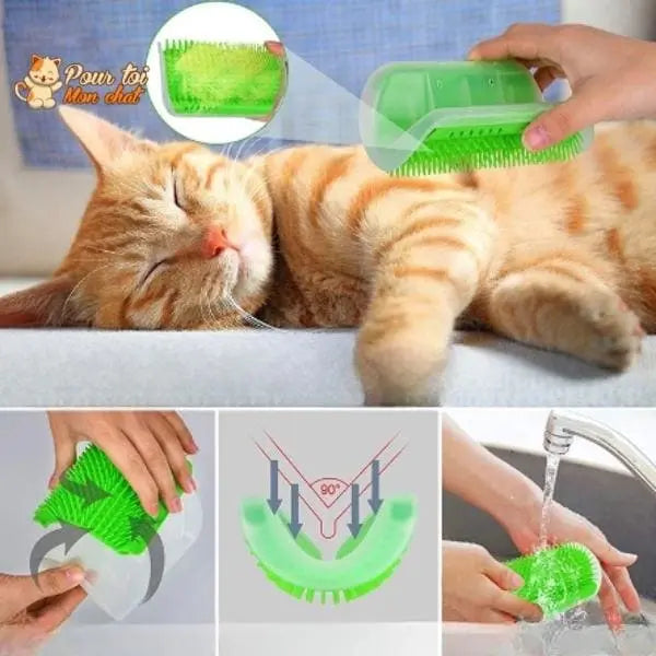 Brosse d’angle, auto-massage pour chats - Pour toi Mon chat