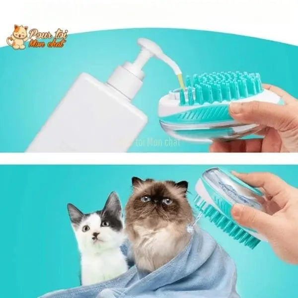 Brosse de bain et de massage pour chat – Toilettage’Chat™ - Pour toi Mon chat