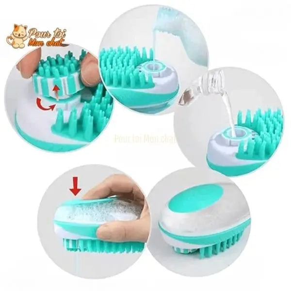 Brosse de bain et de massage pour chat – Toilettage’Chat™ - Pour toi Mon chat