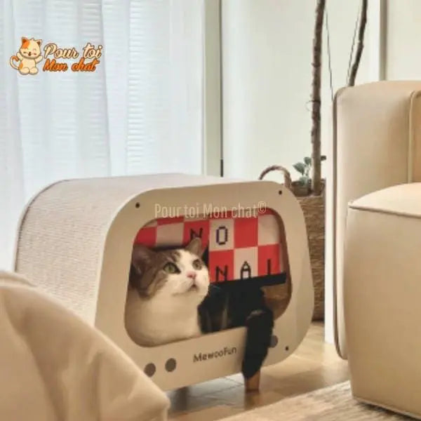 CABANE, LIT, MAISON - POUR CHAT MODERNE EN BOIS - TheRadioChat™ - Pour toi Mon chat