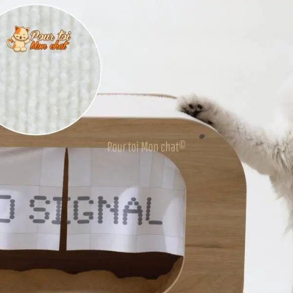 CABANE, LIT, MAISON - POUR CHAT MODERNE EN BOIS - TheRadioChat™ - Pour toi Mon chat