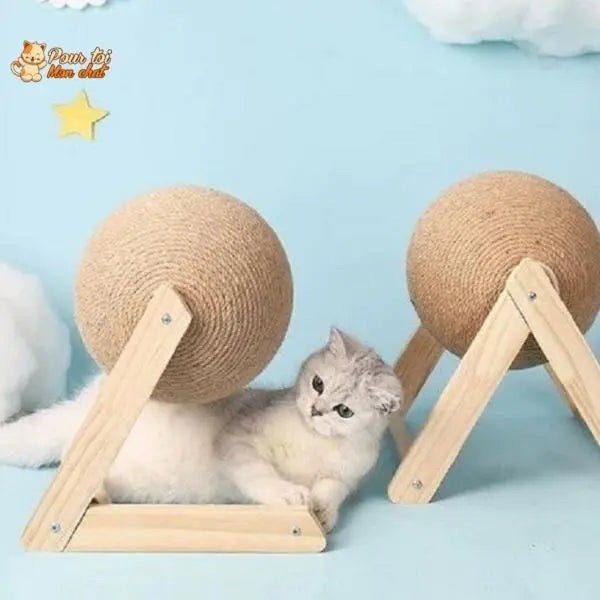 Griffoir brosse boule pour chat - Grif'Ball'Cat™ - Pour toi Mon chat
